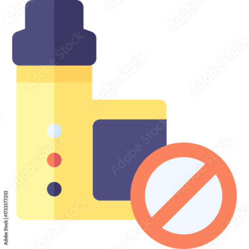 No Vaper Prohibition Icon