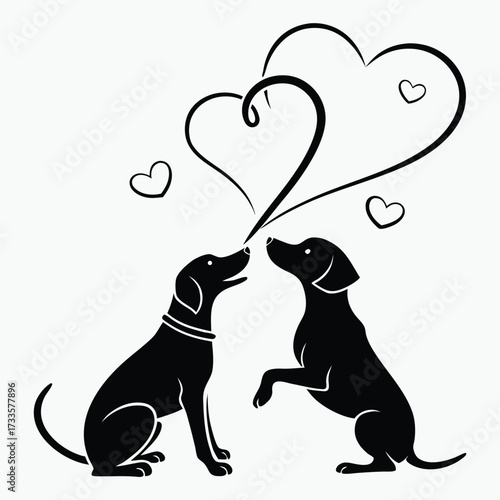 dog and heart