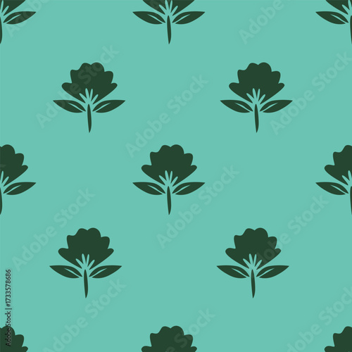 Colorful hibiscus flower with tropical leaf seamless pattern design for summer holidays background
