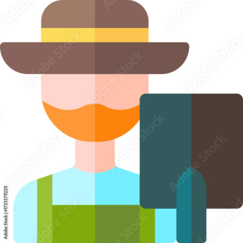 Peasant with Chicken Icon