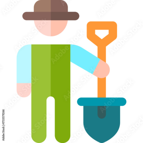 Peasant with Plow Icon