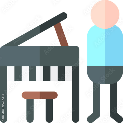 Pianist Piano Player Musician Icon