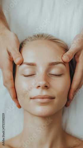 Relaxing facial massage promotes wellness and rejuvenation at a spa during an afternoon session