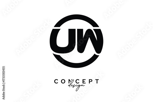 UW Creative Circle Monogram Logo Design – Modern Branding Concept