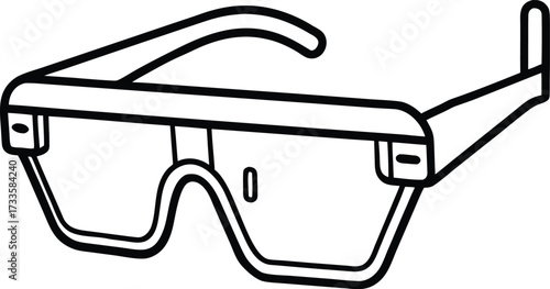 smart glasses technology concept illustration on transparent background