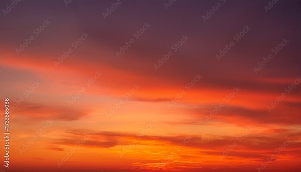 Fototapeta premium Tranquil Background Of Red And Orange Gradient Sky