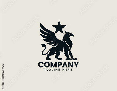 Griffin Star vector logo illustration