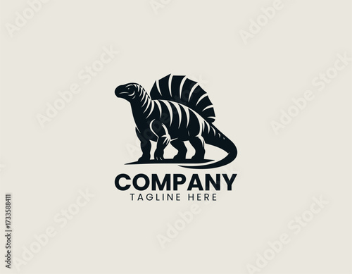 Ankylosaurus vector logo illustration