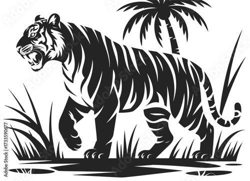 Tiger Vector Silhouette