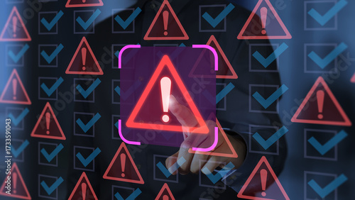 Φωτογραφία Warning alert sign of security system or software
