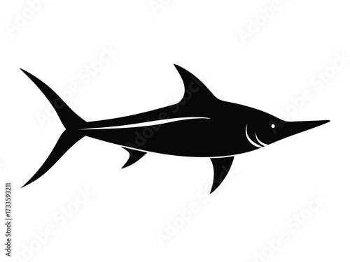 swordfish silhouette vector icon