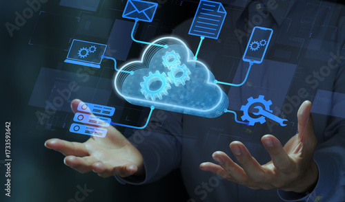 Canvas-taulu Cloud virtualization and virtual machine