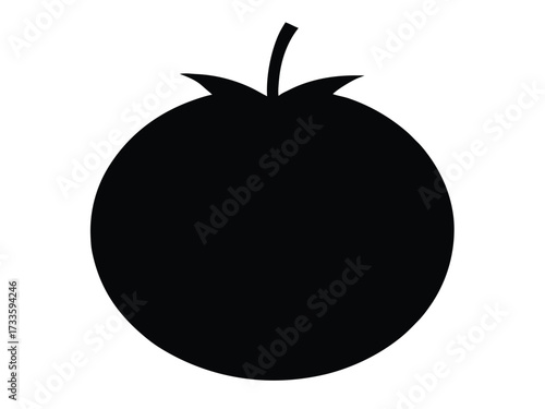 tomato silhouette vector icon
