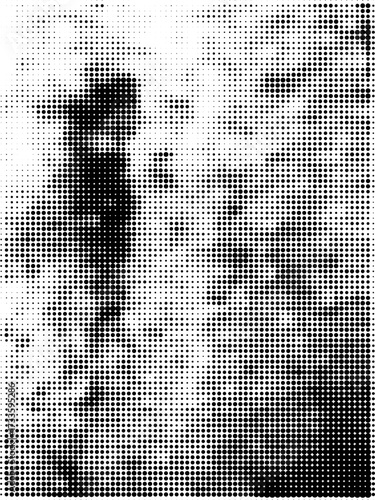 Halftone Vector Grunge Dots Retro Pop Art Background Illustration