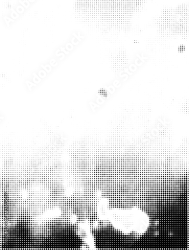 Pop Art Vector Background Halftone Dots with Grunge Effect Texture
