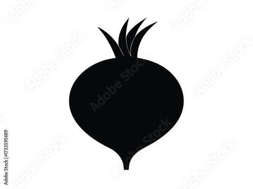 turnip silhouette vector icon