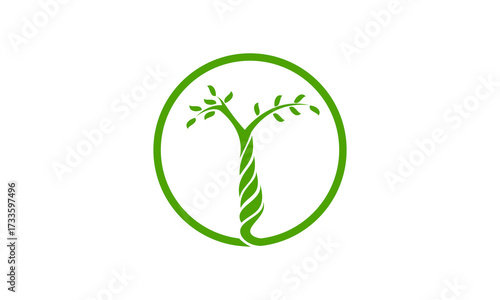 Elegant botanicals icon vector logo