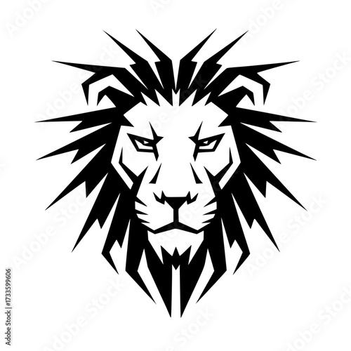 Bold lion head emblem exudes strength courage and powerful leadership for dynamic branding