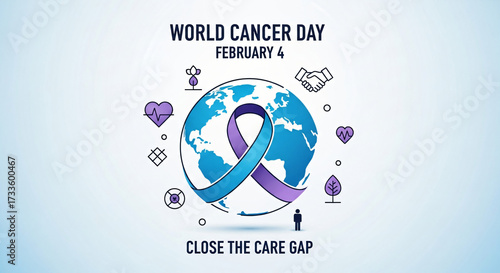 A graphic for World Cancer Day, which is observed annually on February 4.