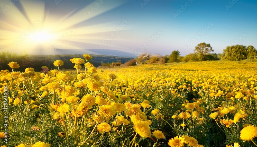 Obraz premium Yellow Summer Flowers