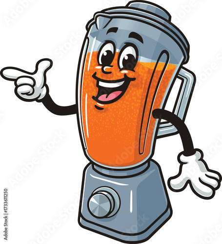 Blender mascot cartoon with an idea
