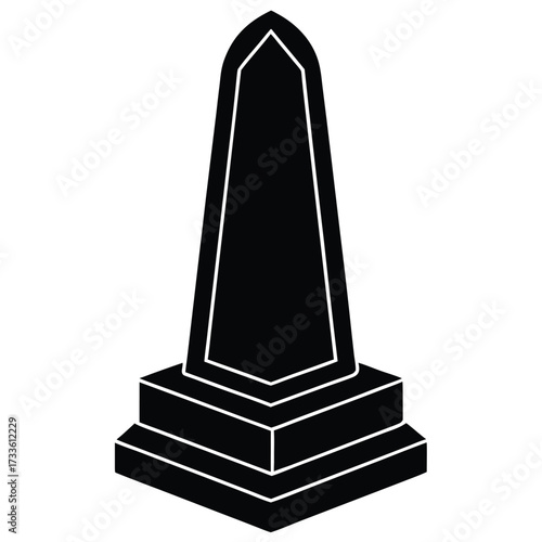 milestone marker vector icon on whitr background