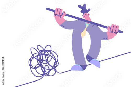 Leadership skill n crisis and solving situation concept