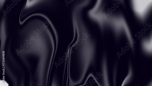 Abstract pattern mimicking sleek black vinyl or viscous liquid movement. Simple yet stylish dark monochrome abstract background for design.