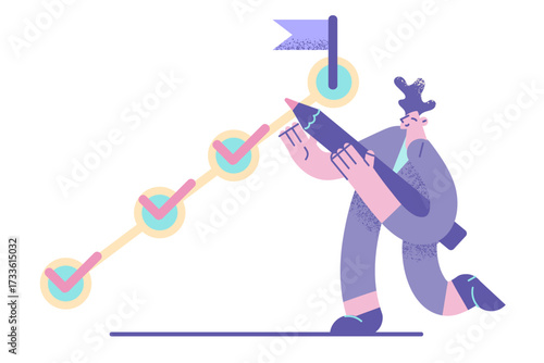 Task completion, task solving, management concept.