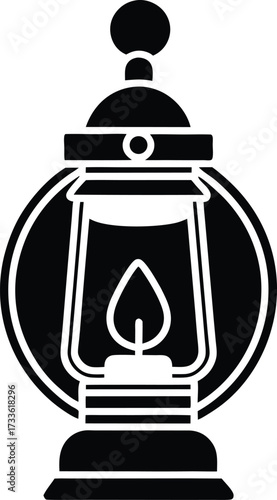 travel lantern icon illustration on transparent background