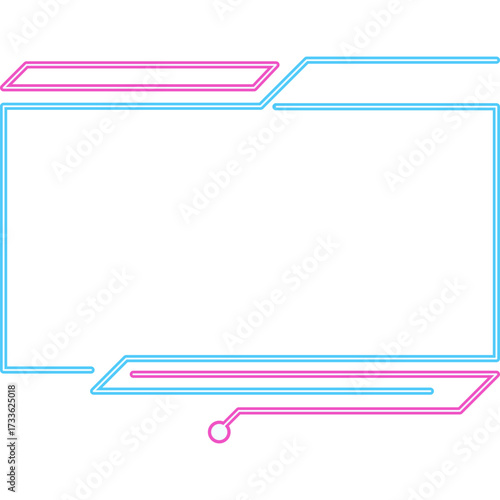 Neon Tech Futuristic Frame