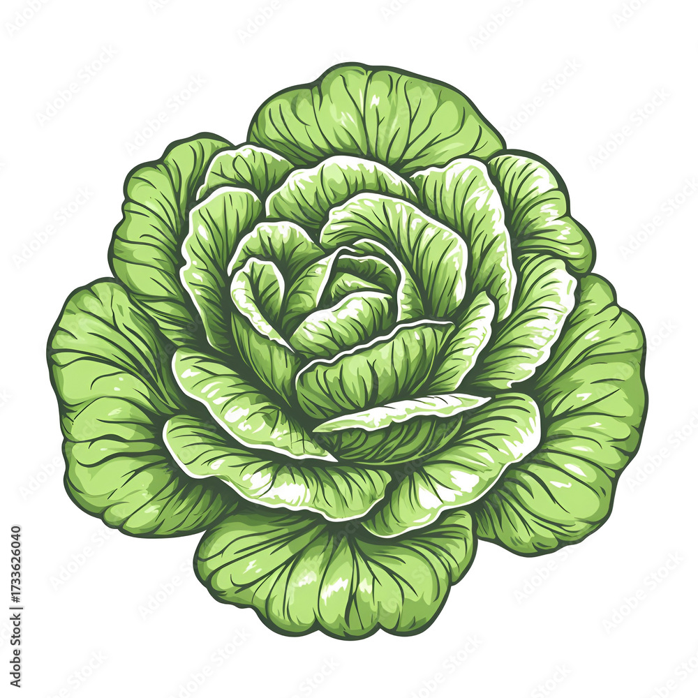Obraz premium Light lime green rose illustration isolated on transparent background