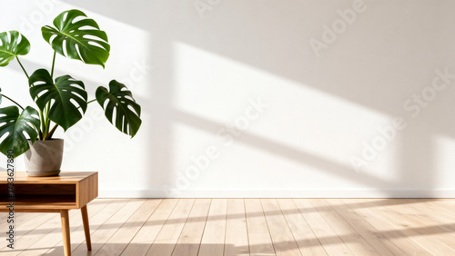 MonsteraPlantOnWoodTable