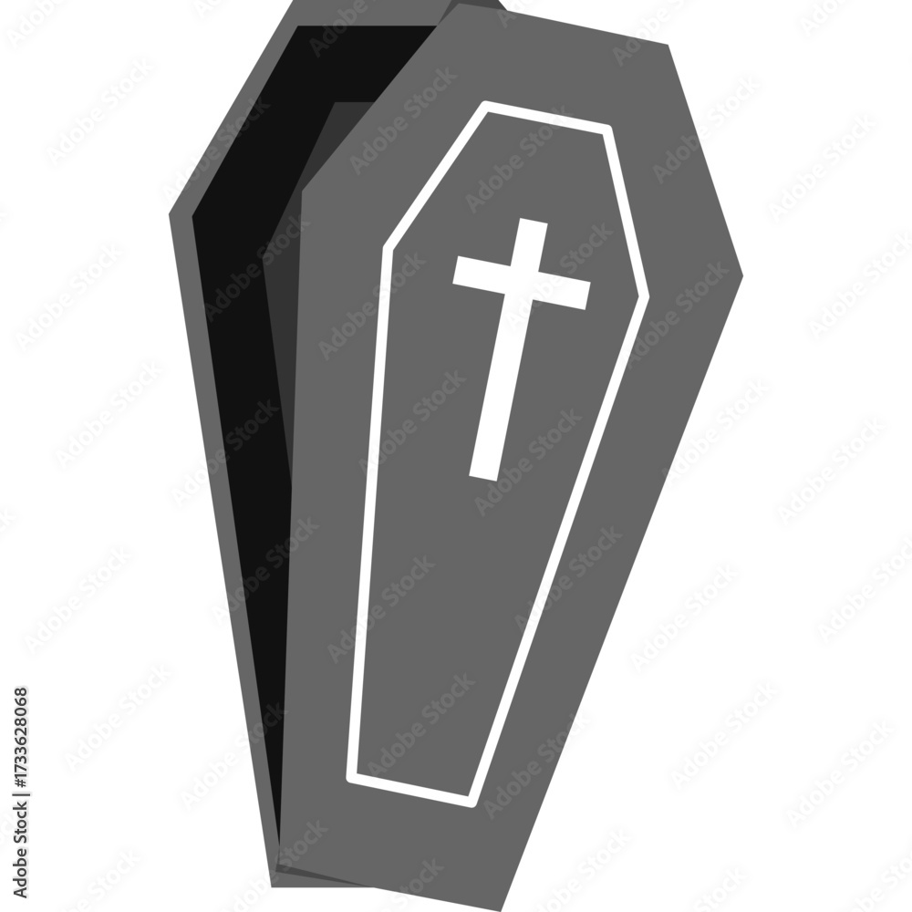Fototapeta premium Coffin Vector Illustration