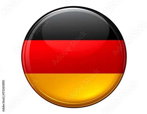 Free Download Germany Flag Glossy Badge Icon, Transparent Background PNG - GFXLoad