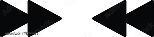 Music forward and back icon A vector illustration of black silhouette icons for a man and woman design concept