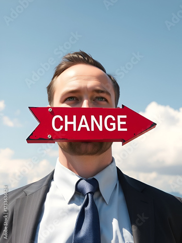 Wallpaper Mural change career decide to go different path or direction challenge to find new way or opportunity progress to other choice or journey concept businessman change from arrow sign to other direction 070525 Torontodigital.ca