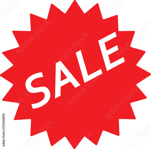 sale icon  This special offer image shows a red stamp or sticker with a free trial icon and label next to a free delivery icon on a web product sale tag