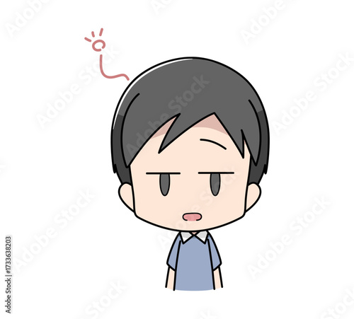 ボーっとしている男性のイラスト