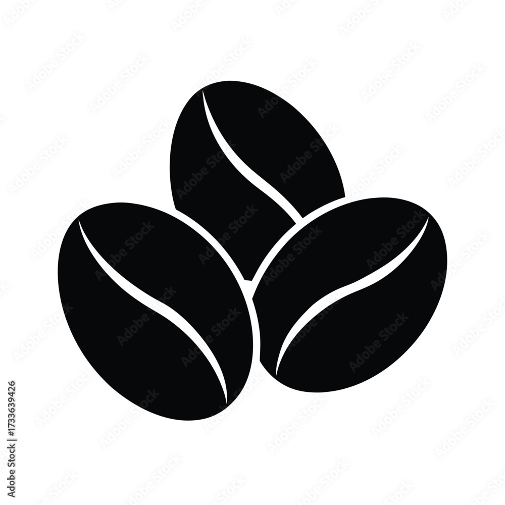Obraz premium Coffee Beans Simple Icon