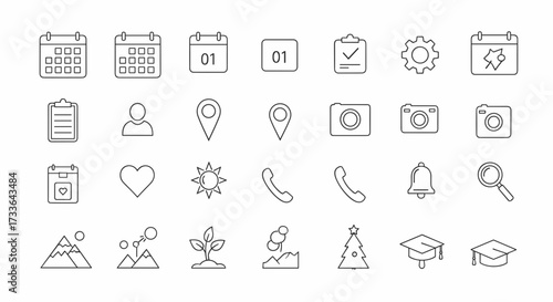 medical icons set
