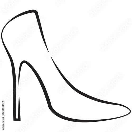 Abstract creative high heel shoe illustration, perfect for fashion design, banners and posters