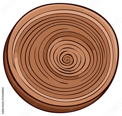 Illustration of tree rings in a circular shape