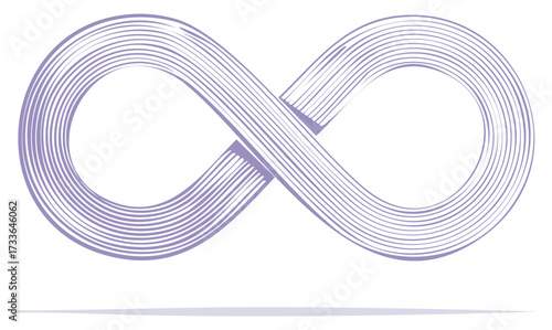 Infinity Symbol with Textured Lines A Timeless Continuous Loop in Graphic Design