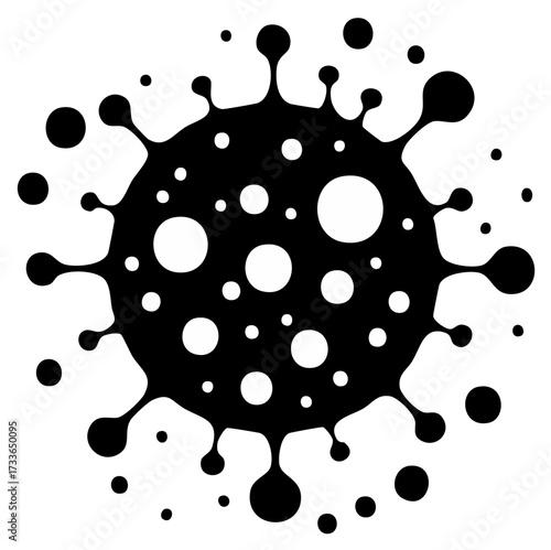 Microscopic infectious disease organism graphic vector illustration