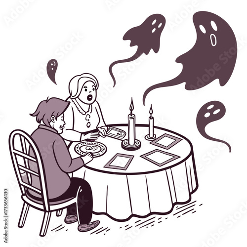 Ghostly Apparitions Appear During a Candlelit Dinner