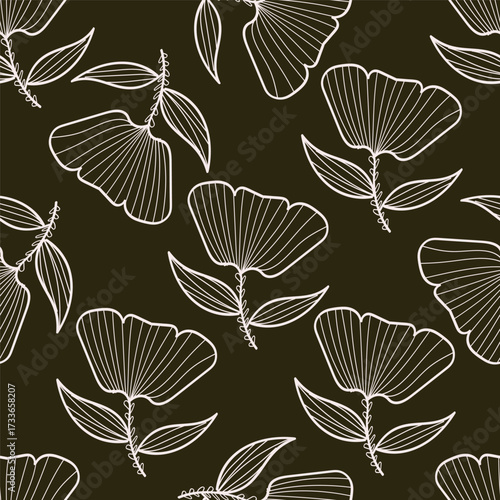 seamless pattern with leaves