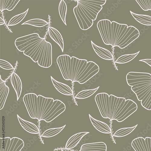 Colorful hibiscus flower with tropical leaf seamless pattern design for summer holidays background
