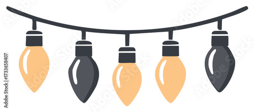 String of Decorative Lights Illustration for Festive Occasions and Celebrations