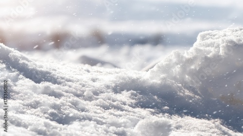 Wallpaper Mural Serene winter wonderland with fresh white snow and delicate falling snowflakes ideal for Christmas scene Torontodigital.ca